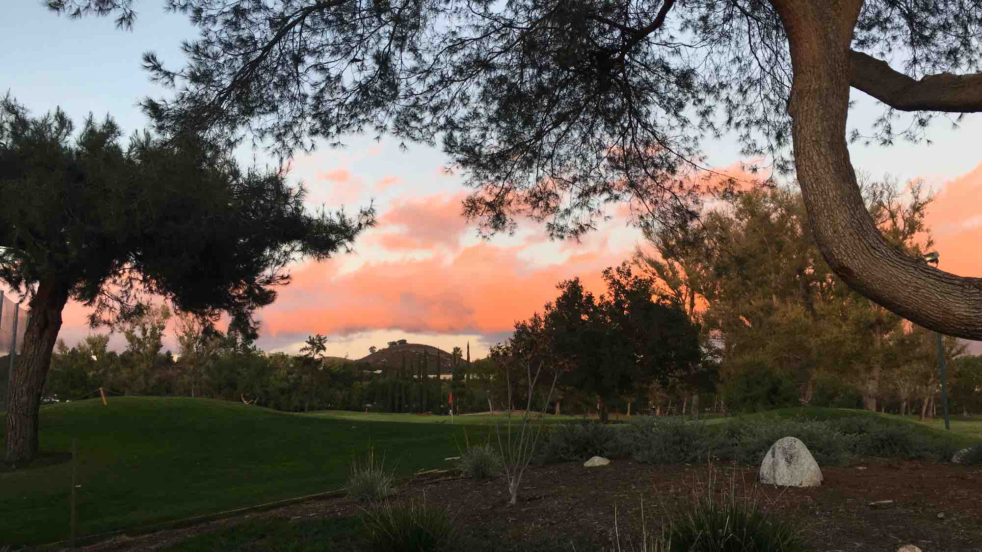 SUnset over the Westlake Village Golf Course 